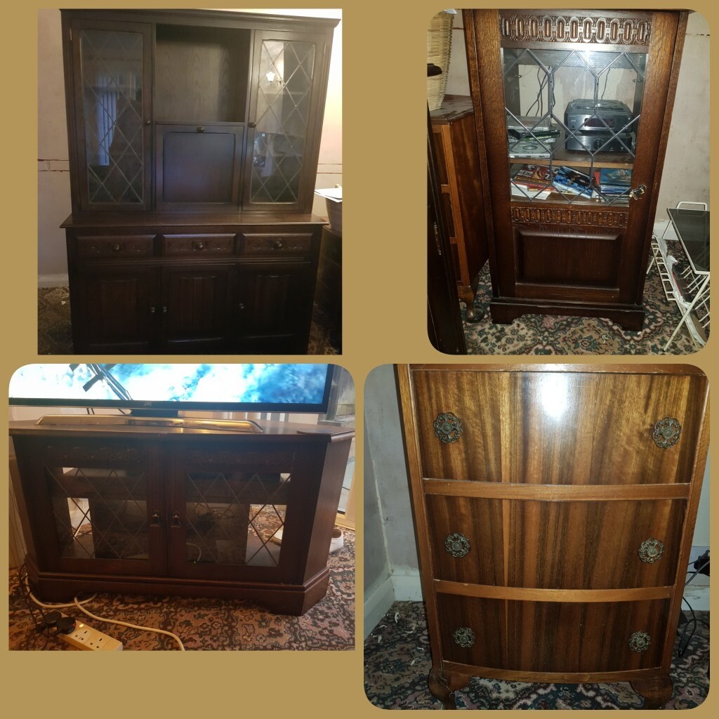 Wall Unit Tv Unit Hi Fi Unit And Small Chest Of Drawers