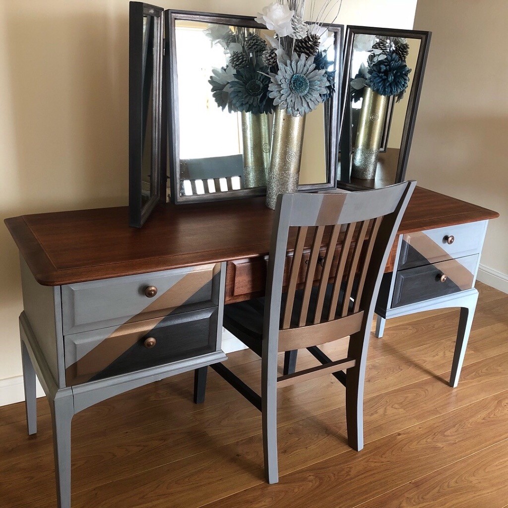 Stag furniture. Refurbished & hand painted dressing table/desk in