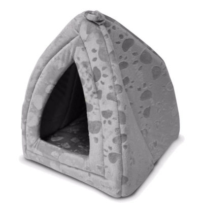 LUXURY SOFT PLUSH CAT DOG IGLOO PET BED WARM HOUSE MAT SNUG PUPPY KITTEN BEDDING