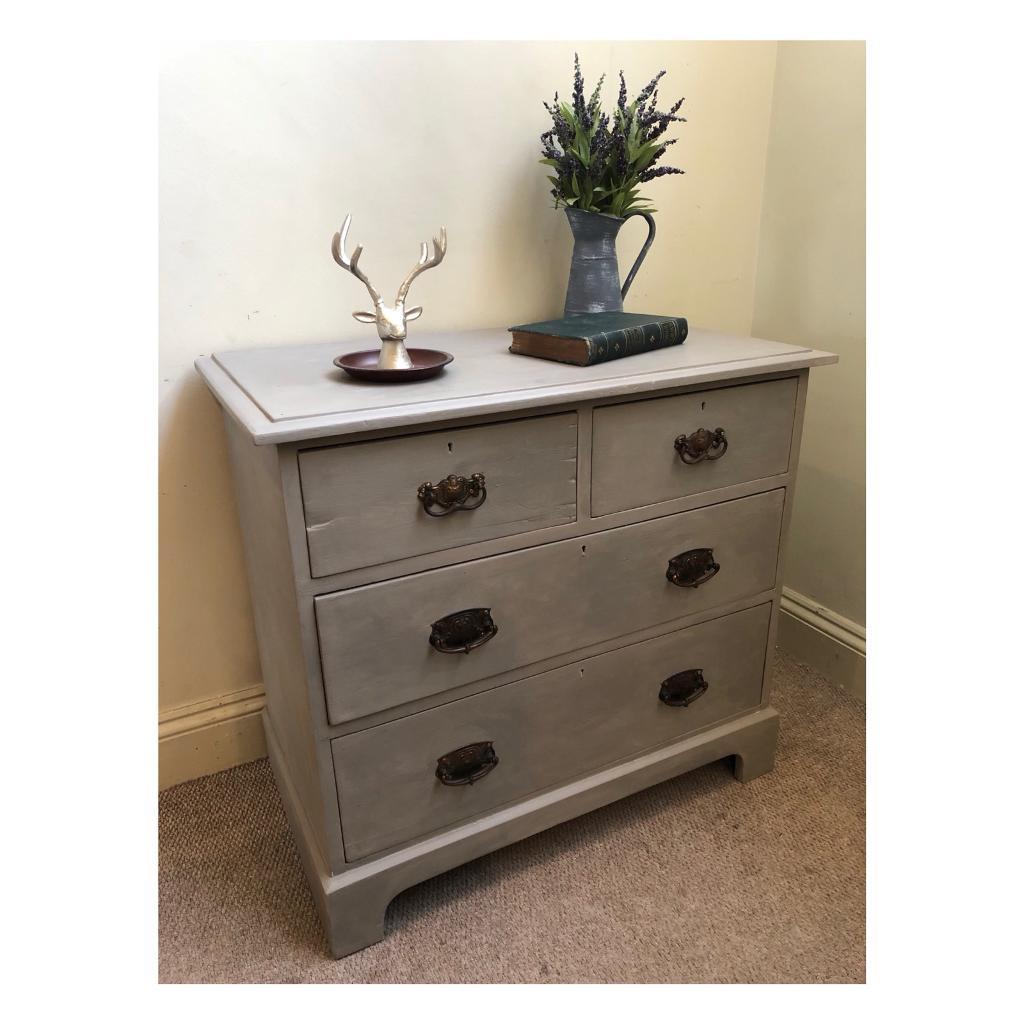 Lovely Antique French Linen Chest Of Drawers In Wandsworth