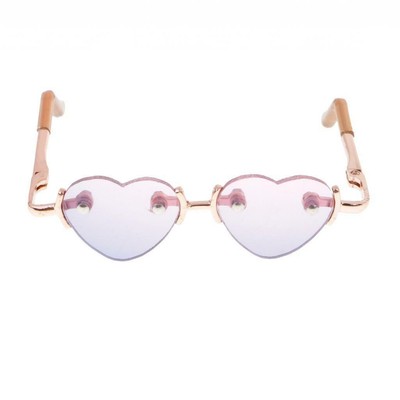 1/3 Modepuppen Zubehör Sonnenbrillen Herzrahmen Brille Lila # 3