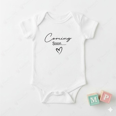 Pregnancy Baby Announcement Coming Soon Newborn Baby Bodysuit Vest Unisex Baby