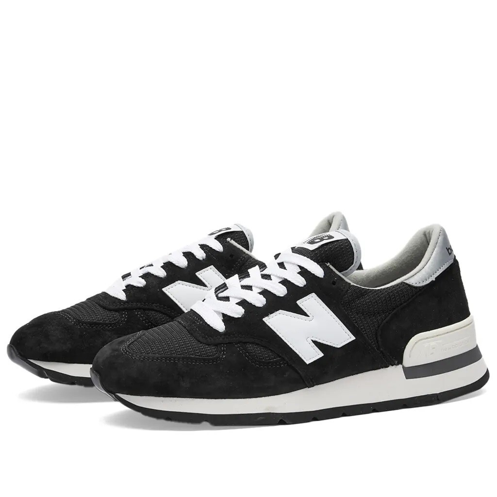 

Мужские кроссовки New Balance MR990BK1 Размер 12 Сделано в США 990 V1 Core Черные кроссовки, Черный, New Balance 990