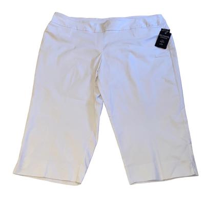 Zac Rachel NWT White Capri Pull On Pants Size 24W eBay