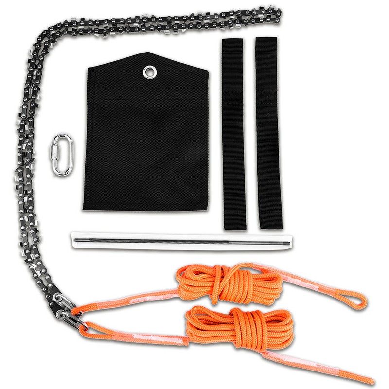 48 Inch Rope-and-chain Saw High Reach Tree Limb Hand Rope Saw with 25