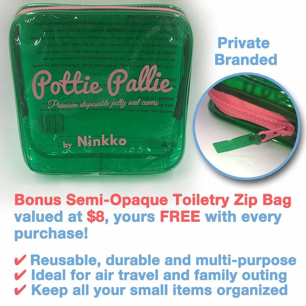 Pottie Pallie Premium Quality Disposable Toilet Seat Covers Individually Wrapped