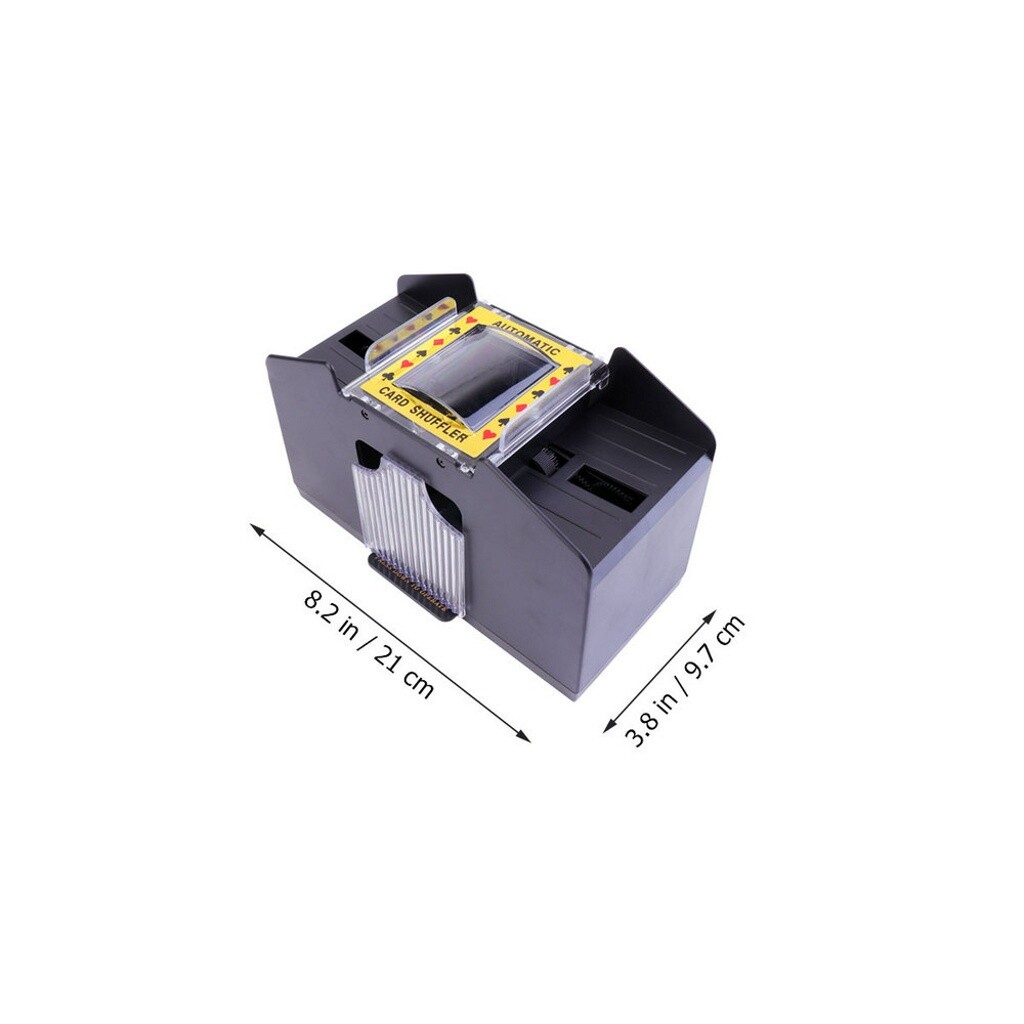 automatic black 4 deck card shuffler poker cards shuffling