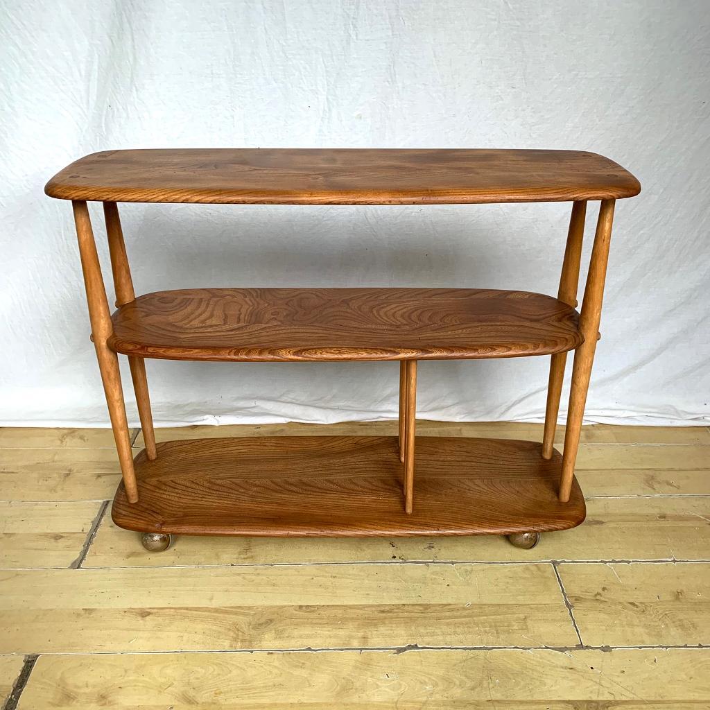 Ercol trolley bookcase giraffe room divider mid century vintage in