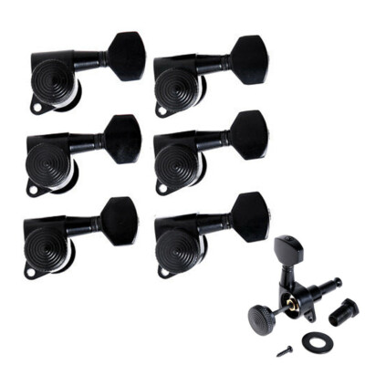 Guitar String Locking Tuners Machine Heads Tuning Pegs 15:1 6R In-line with Key