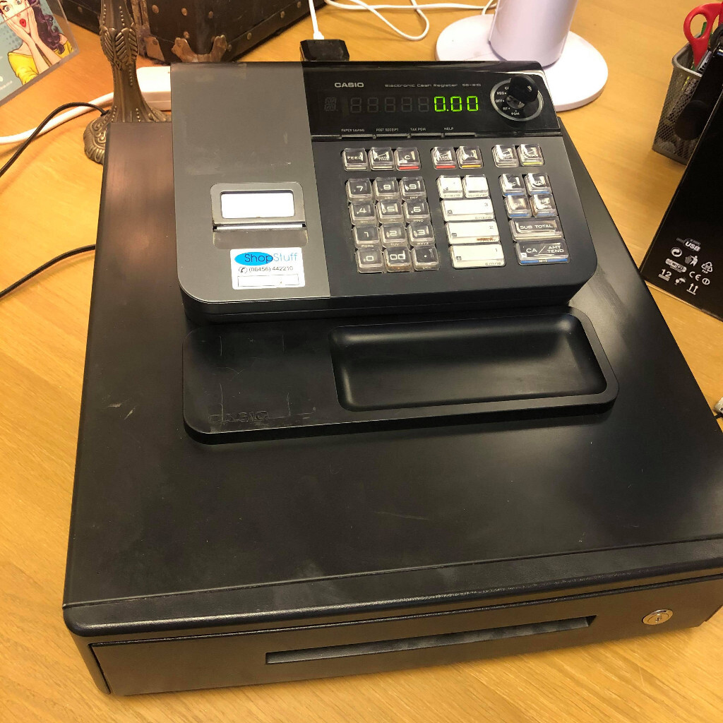 Casio SE10 Black Cash Register for Shop / Pub Bar / Restaurant (Used