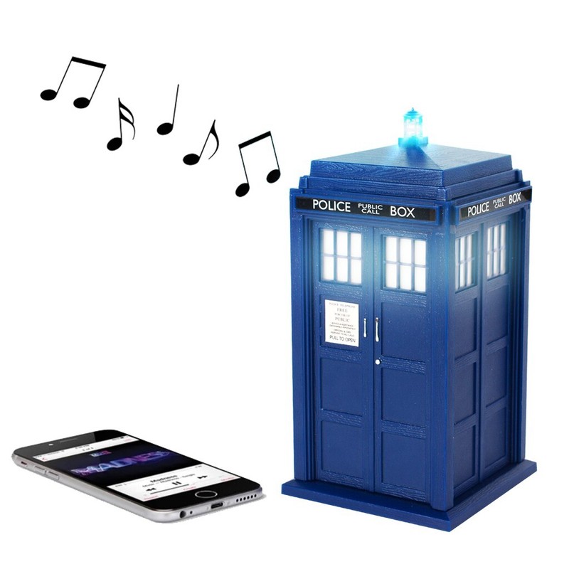 Doctor Who Tardis Wireless Bluetooth Speaker Plays Music and Lights