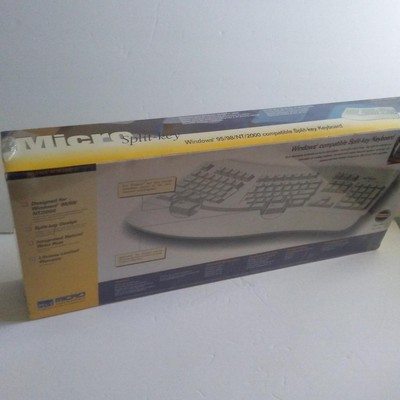 Sealed Ergonomic Micro Innovations Windows Split-Key Keyboard NOS