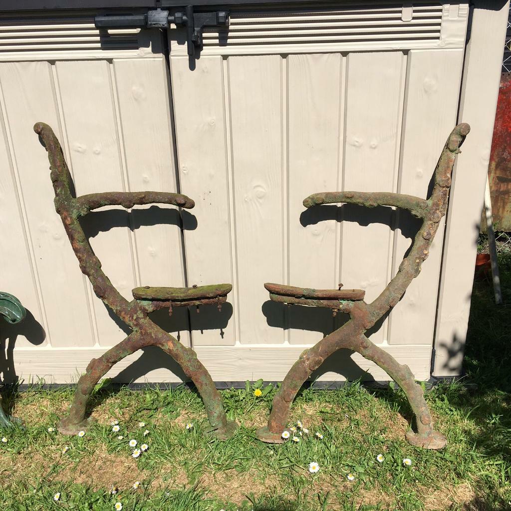 Victorian Cast Iron Bench Ends | in Stranraer, Dumfries 