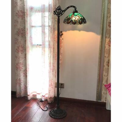 Amber Victorian Traditional Floor Lamp Tiffany Style Stained Glass 69.5in