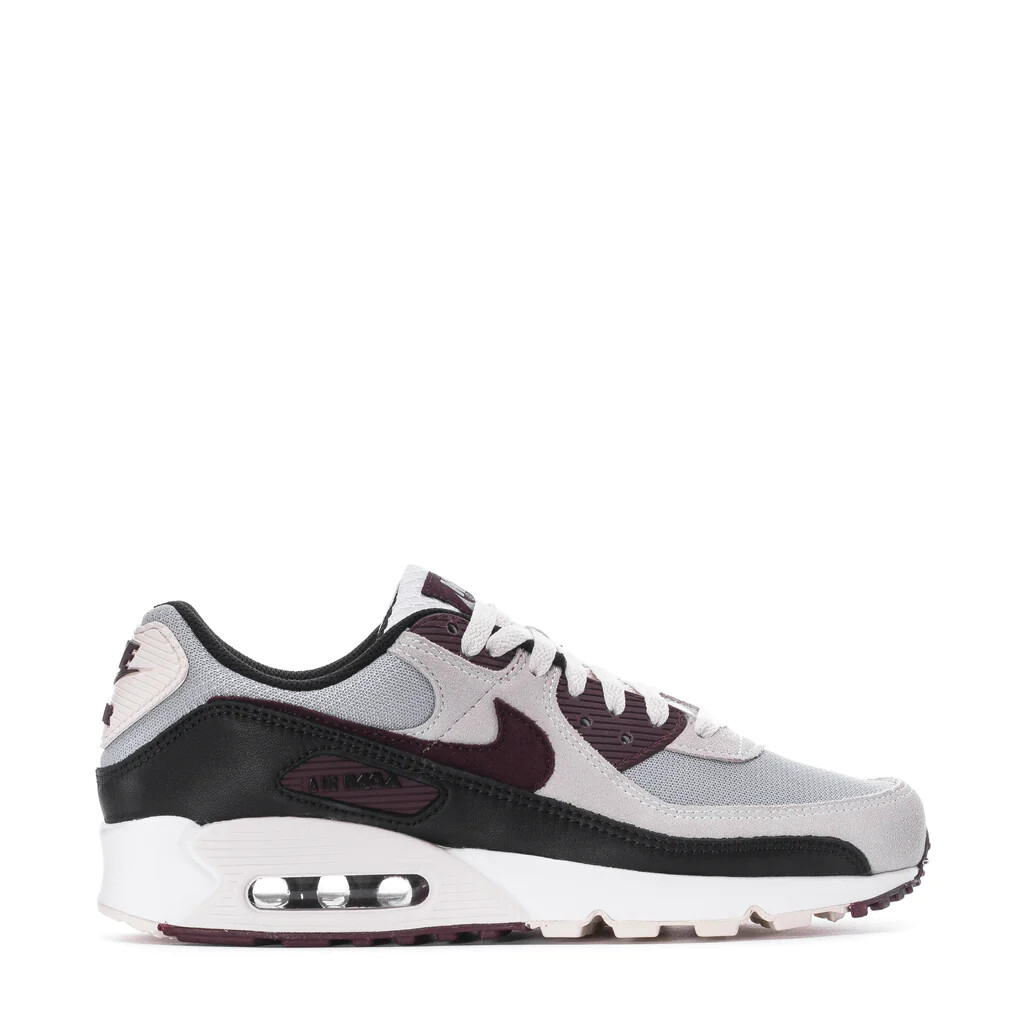 

Обувь NIKE AIR MAX 90 Wolf Grey/Burgundy Crush/Phantom/Black DQ4071-004, Серый, Nike Air Max 90