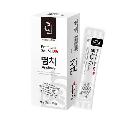 [Haeyeareum] Premium Anchovy LO Sea Salt Stick Pouch 75g / 2.65 oz (15 Sticks)