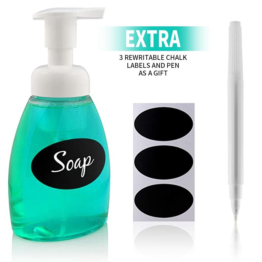Foam Press Bottle Foaming Soap Dispensers Adhesive Bathroom 