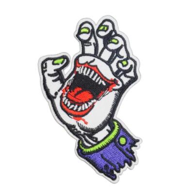 JOKER SCREAMING HAND IRON ON PATCH 3.5'' Santa Cruz Skateboard Skater Embroidered