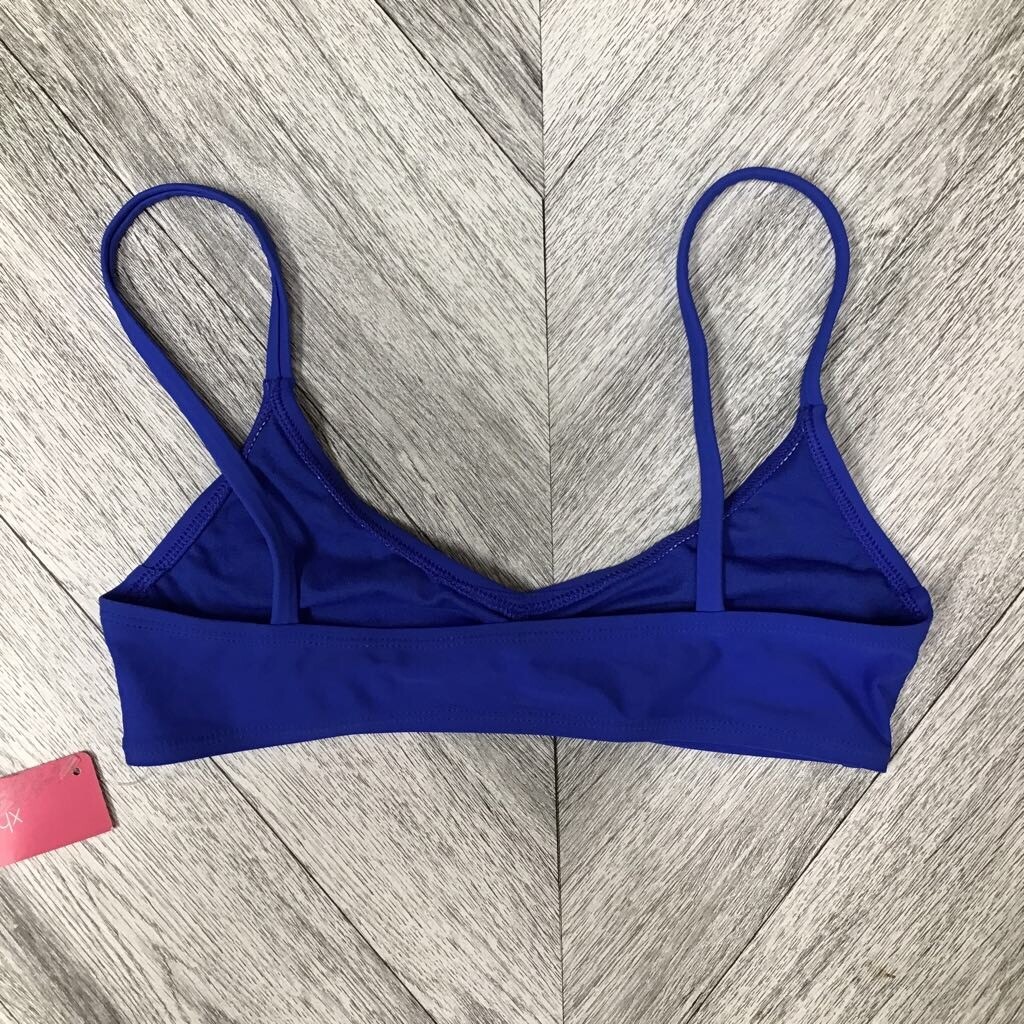 Xhilaration Womens Bikini Swimsuit Blue Purple Bralette Cheeky Color Block S New