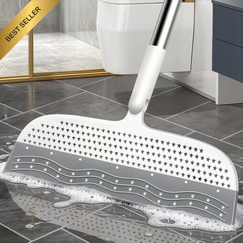 Shower Squeegee Broom 30Cm – Pet Hair Floor Wiper, 180° Pivot, Telescopic | unli