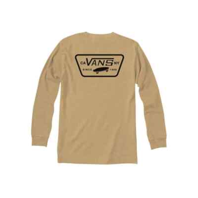 Футболка Vans ''Full Patch Back'' с длинным рукавом (Taos Taupe/Black)