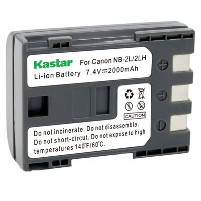 1x Kastar Battery for Canon NB-2L Elura 40 50 60 65 70 80 85 90 