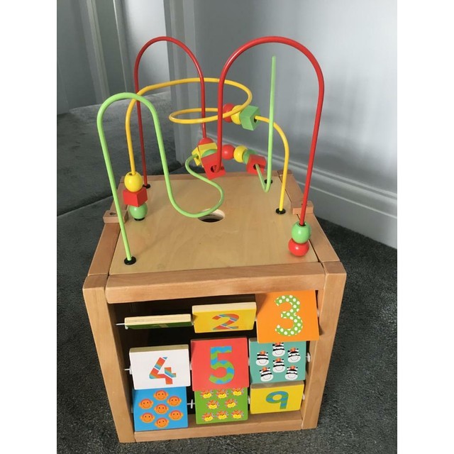 mothercare wooden activity cube
