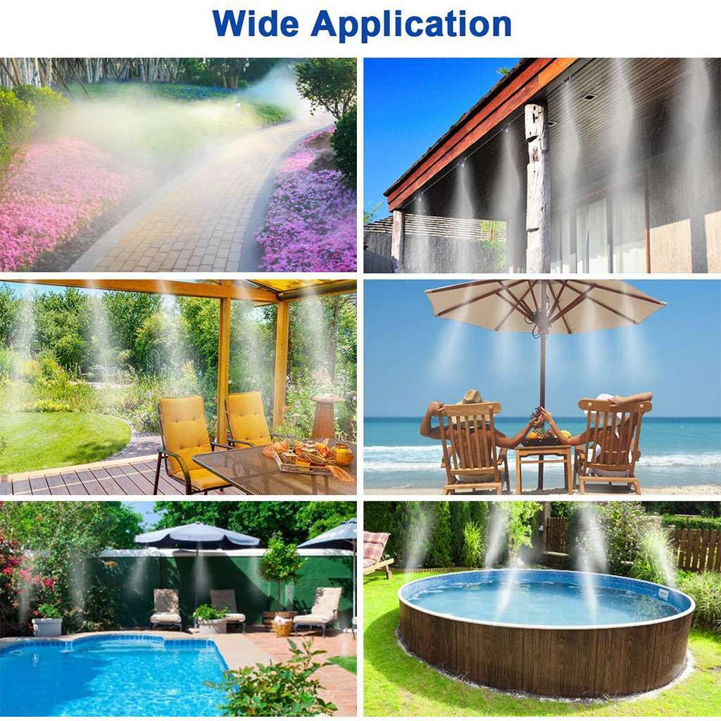 21Pcs Irrigation Misting Nozzles Set Outdoor Cooling Water Mist Fog Spray System