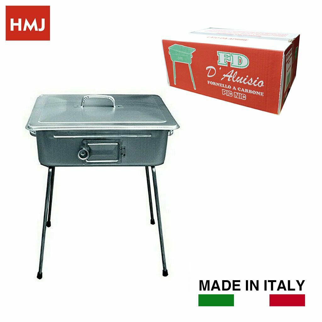 Barbecue Fornacetta A Carbone In Alluminio Con Griglia E Piedi hmj