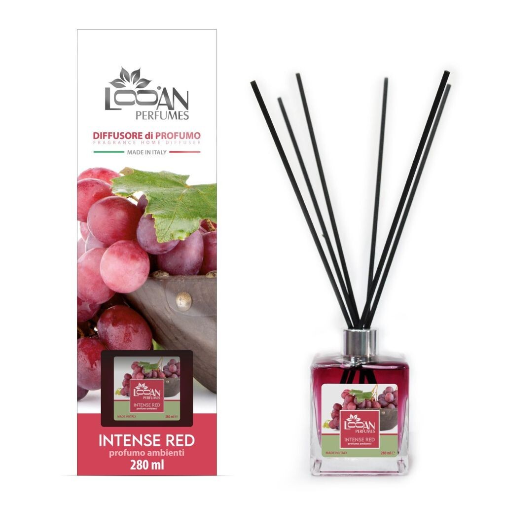 Diffusore Profumo Con Bastoncini Deodorante Ambiente 280ml Intense Red dfh