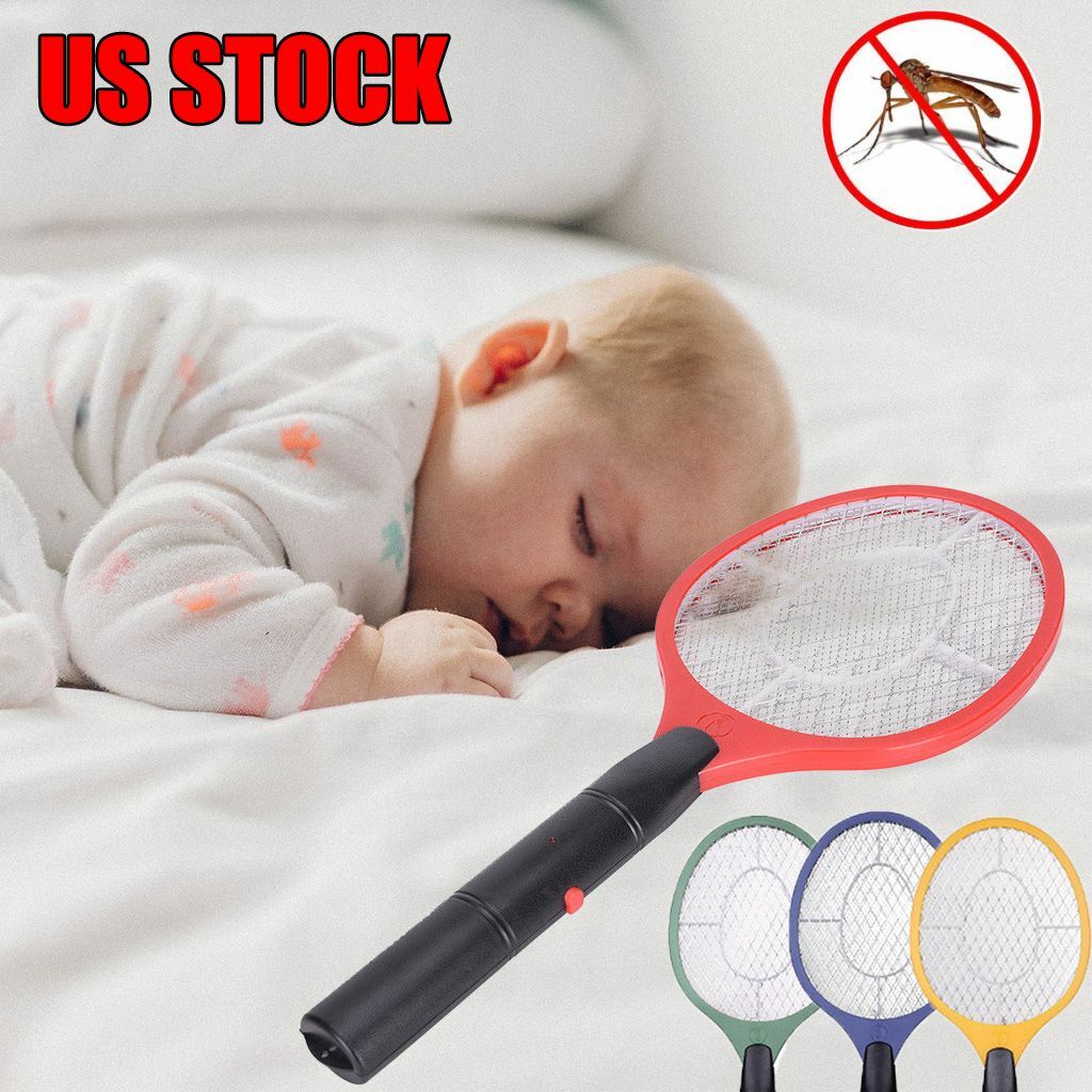 Handheld Electric Mosquito Fly Swatter Zapper Killer Bug Ins
