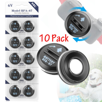 10pack Compatible RFA-67 6V Pet Dog Collar Replacement Battery For PetSafe