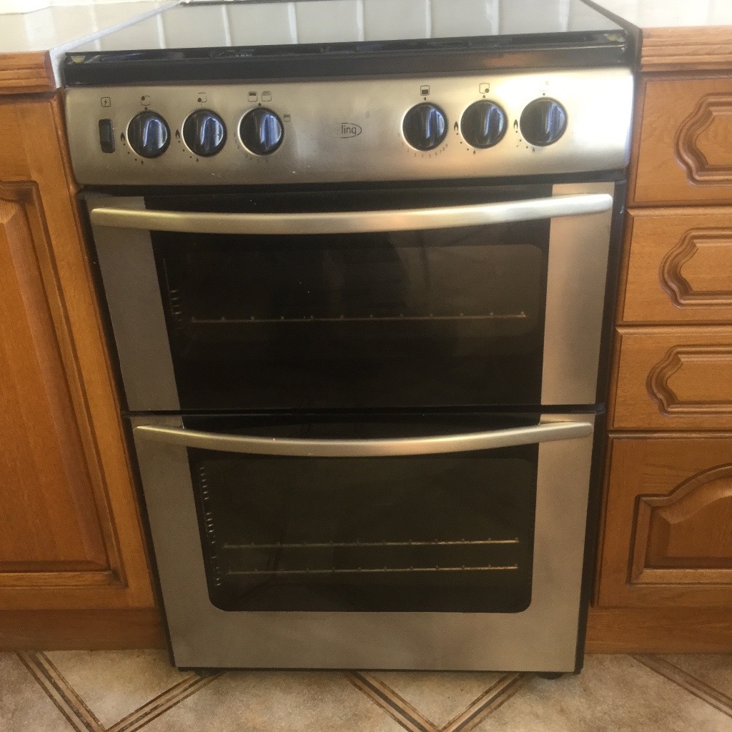 Belling gas cooker, model G741, stainless steel, double oven Full