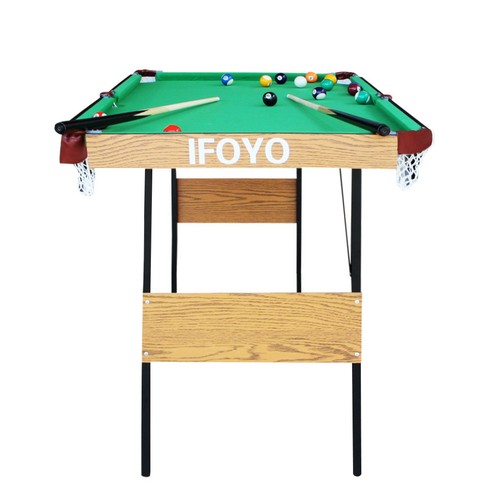 Ifoyo Billiard Table 55 Inch Folding Pool Table Steady Modern Space Saving Billiard Table Game For Kids And Adults With Cues Chalk Ball Rack Brush Included Tables Sports Outdoors