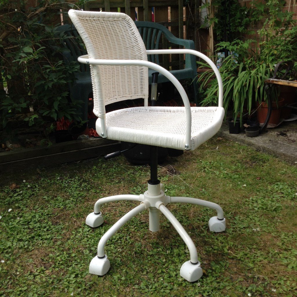 White Wicker Office Chair in York, North Yorkshire Gumtree