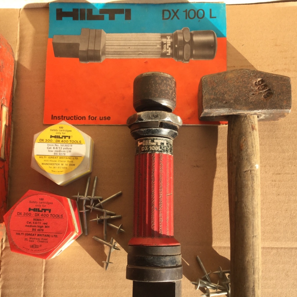 Vintage HILTI DX 100L Powder Actuated Piston Drive Nail Gun in