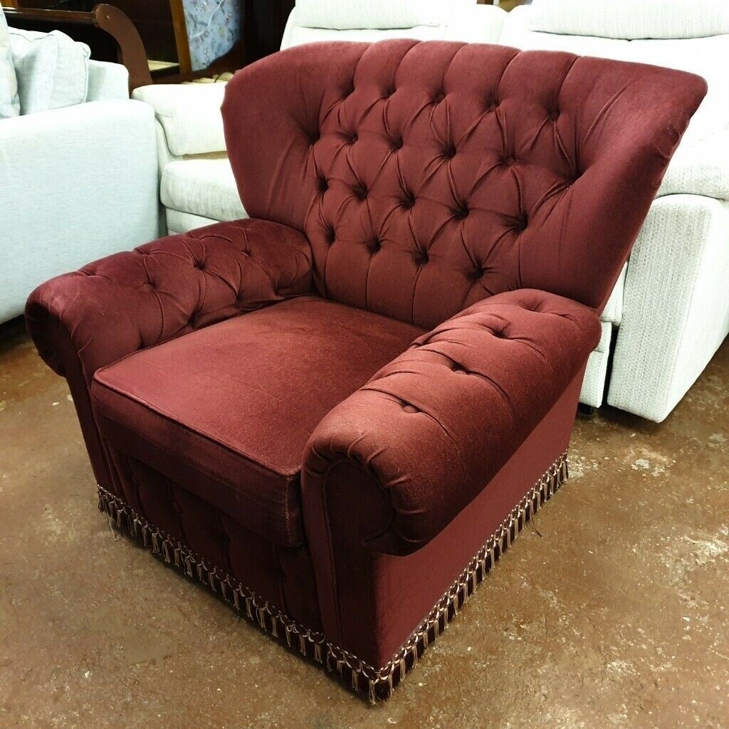 Red Fabric Manual Recliner in Bearsden, Glasgow Gumtree