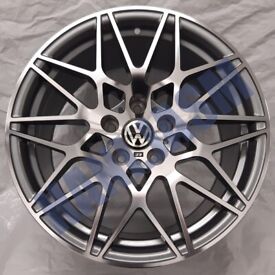 image for TR80* 4X NEW ALLOY WHEELS 18 INCH ALLOYS GREY POLISHED VW TRANSPORTER VOLKSWAGEN T5 T6 BBS STYLE