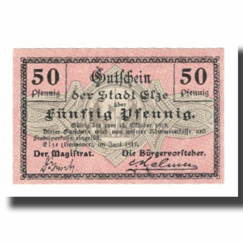 [#667947] Billet, Allemagne, Elze Stadt, 50 Pfennig, N.D, 1919, 1919-10-15, Sup