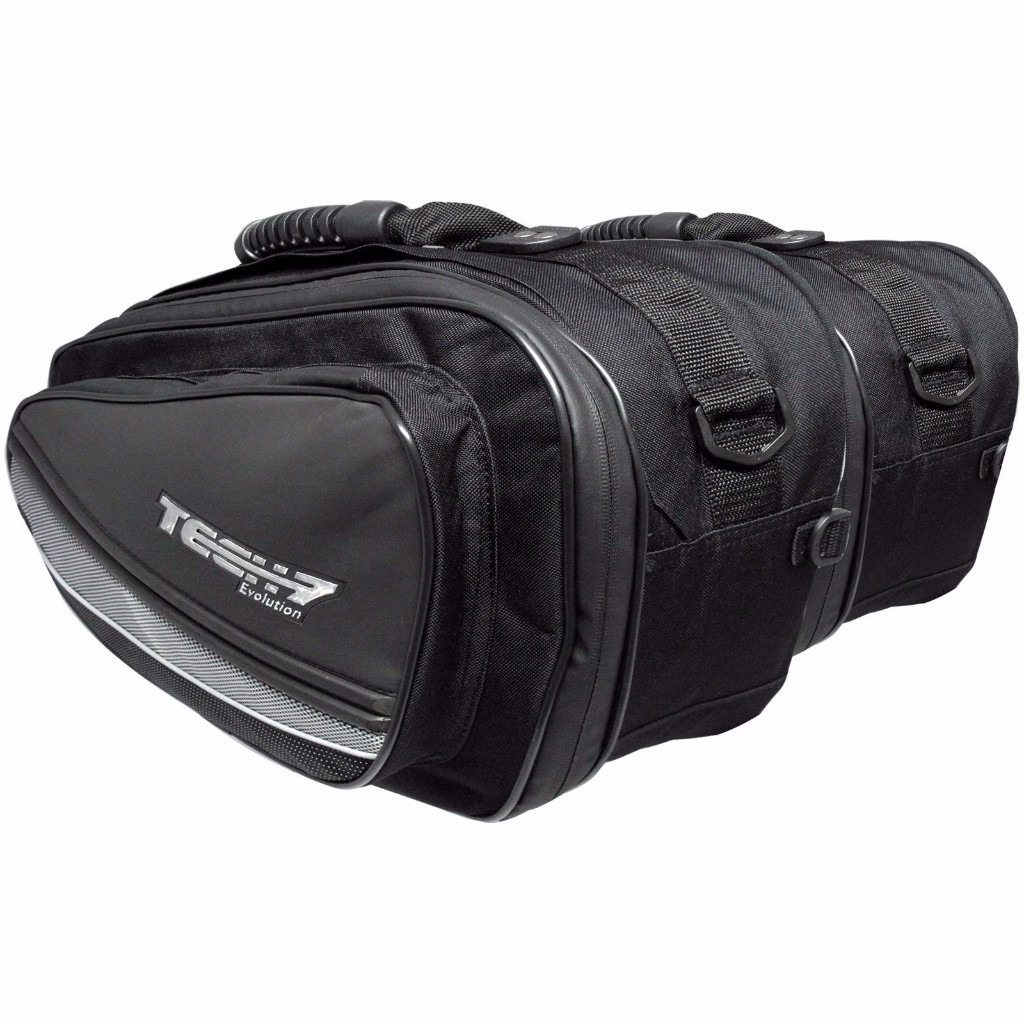Tech 7 Motorcycle Expandable Throw Over Panniers Saddlebags in
