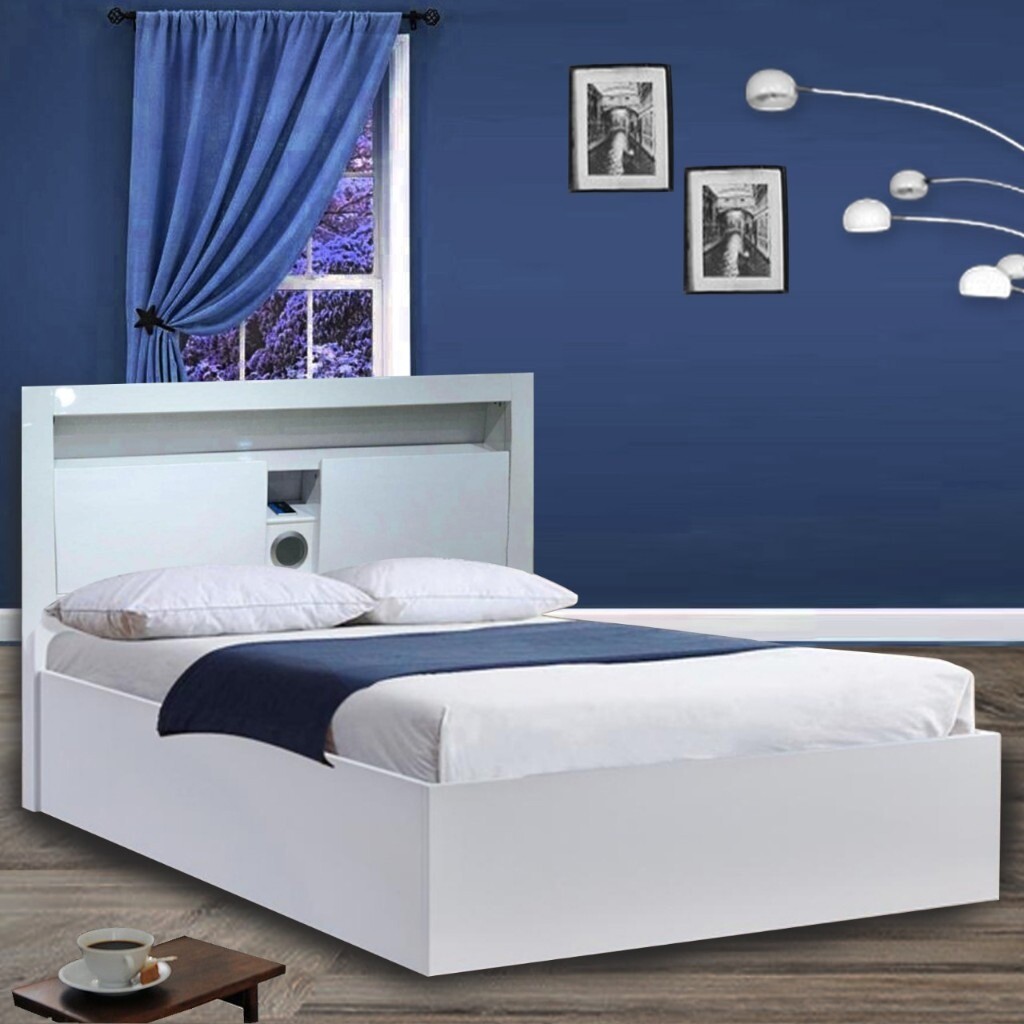 👌Clearance Sale👌 Rugby High Gloss Led Light Bed with Installed Music