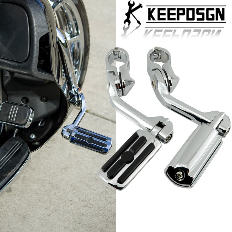 Chrome Motorcycle Highway Foot Pegs For Harley Davidson Road