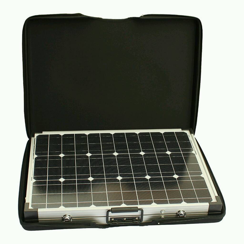 100w folding solar panel with charge control & carry bag in