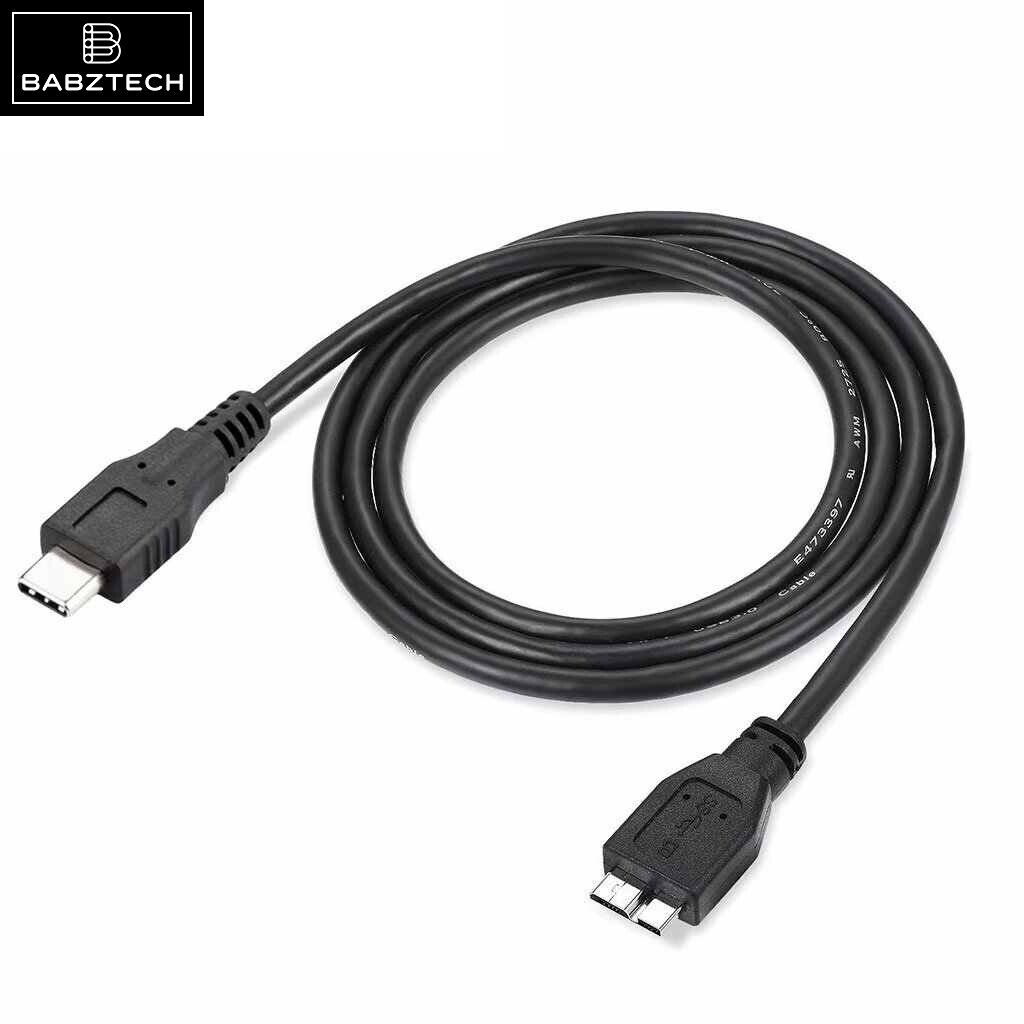  USB 3.1 Type-C USB-C To Micro B Cable For External Hard Drive SSD For MacBook 