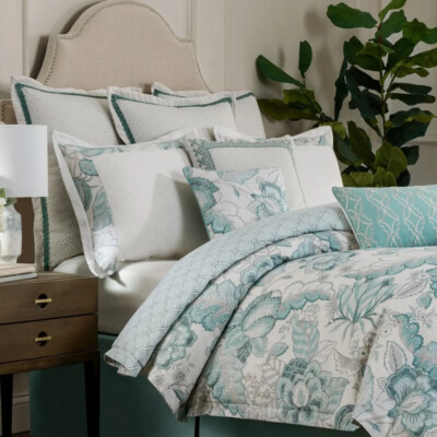Clearance- ROSE TREE Euro Sham Kensington Polyester Seafoam MSRP $69