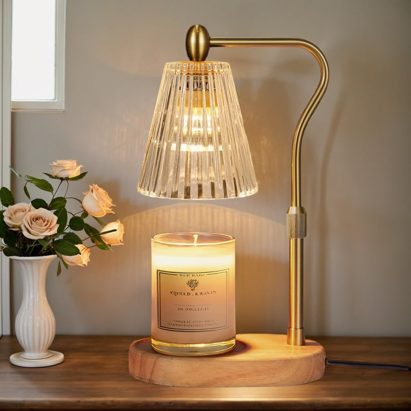 Candle Warmer Lamp with Timer and Dimmer Adjustable Height, Candle Warmer for Sc
