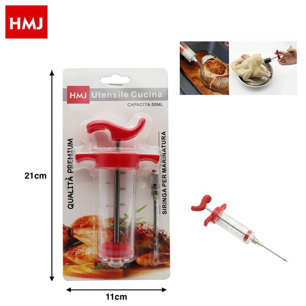 Siringa Per Marinatura 500ml Condimenti Spezie Carne Pollo Cucina hmj
