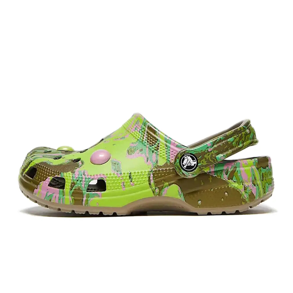 Crocs Classic Green Bubble Marble Clogs Unisex Adults MSRP