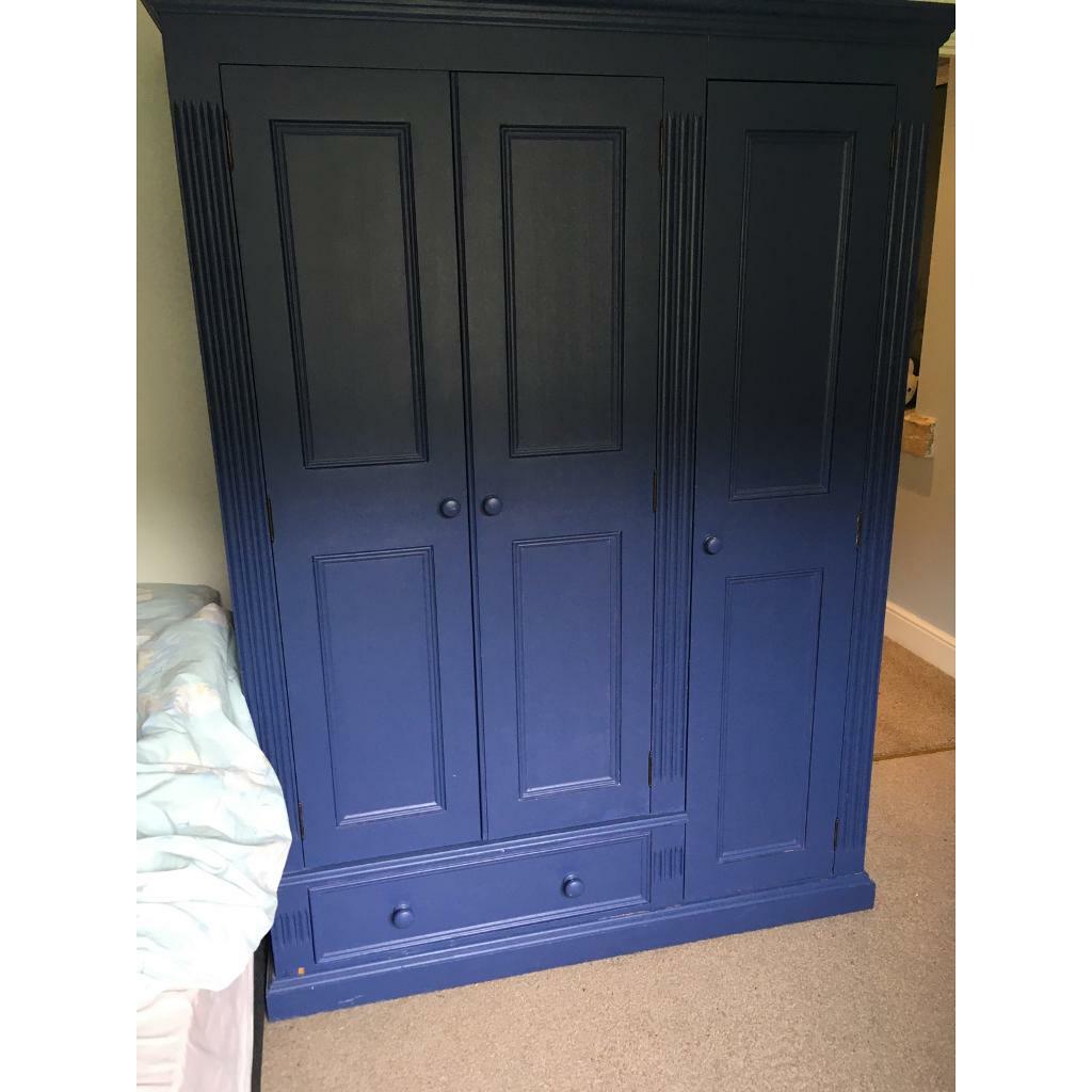 Large Blue Wooden Wardrobe | in Bath, Somerset | Gumtree
