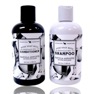 Beekman 1802 Goat Milk Hair Shampoo & Conditioner Set 8.9oz Vanilla Absolute New
